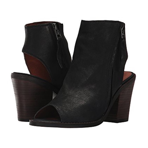 lucky brand open toe ankle boots